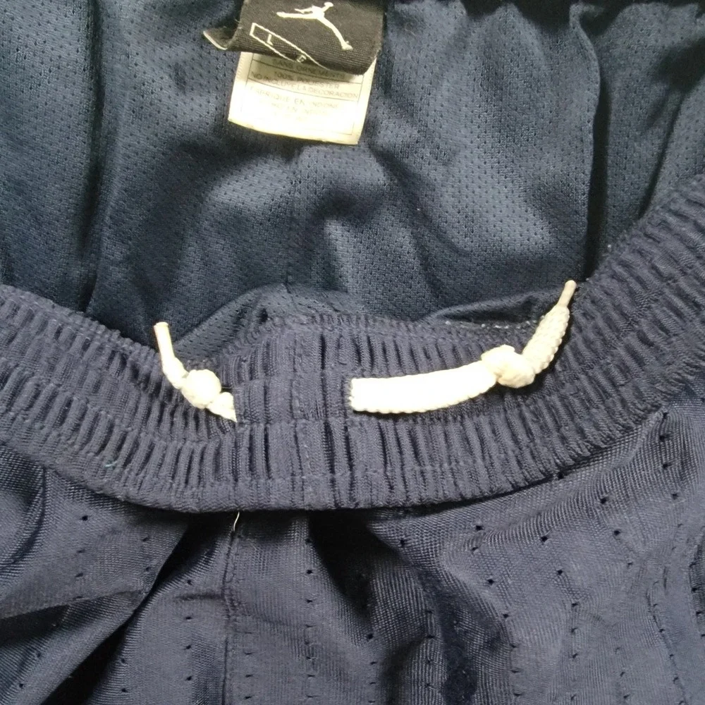 Jordan Georgetown Hoyas Basketball Shorts Mens Large Navy Blue Mesh Athletic Gym